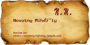 Novotny Mihály névjegykártya