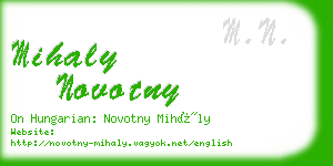 mihaly novotny business card